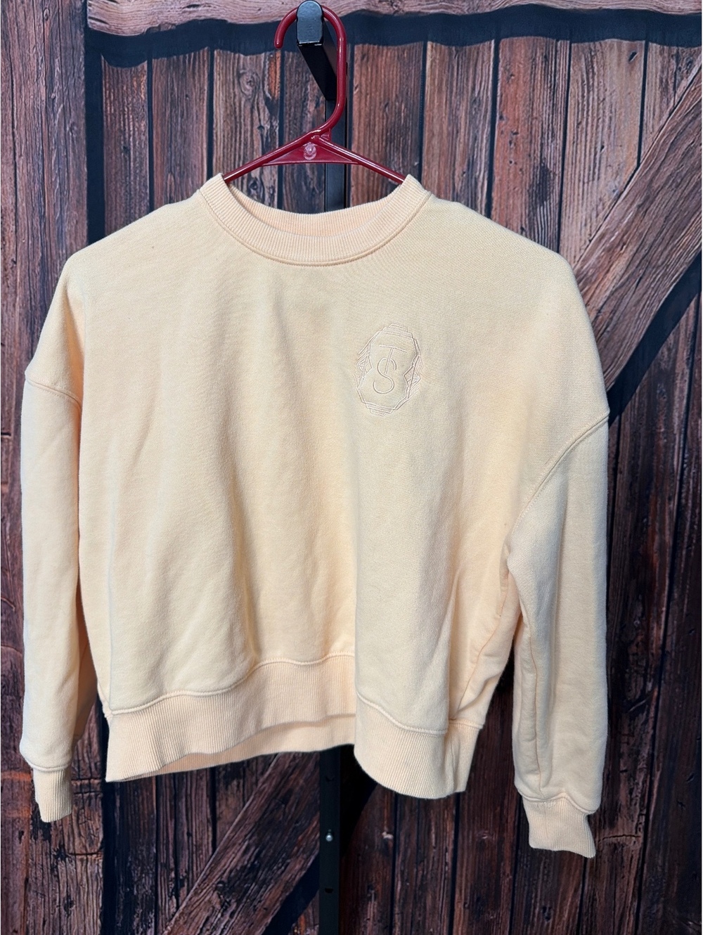 Taylor Swift Embroidered Cream Sweatshirt Size YR